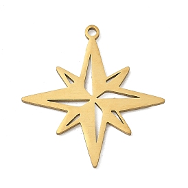 201 Stainless Steel Pendants, Star Charms, Cut-Out