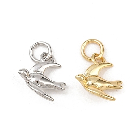 Латунные подвески, амулеты птиц, долговечный, без свинца и без кадмия, стойки покрытие, с целью перехода в кольце