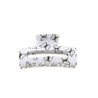 Прямоугольник с заколками для волос из ПВХ с принтом бабочки, аксессуары для волос для женщин и девочек