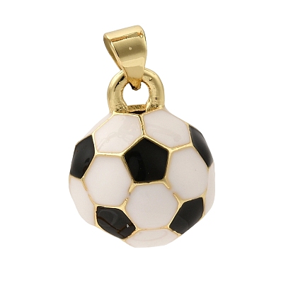 Латунь эмаль подвески, прелести футбола, долговечный, стойки покрытие, без свинца и без кадмия