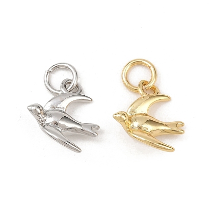 Латунные подвески, амулеты птиц, долговечный, без свинца и без кадмия, стойки покрытие, с целью перехода в кольце