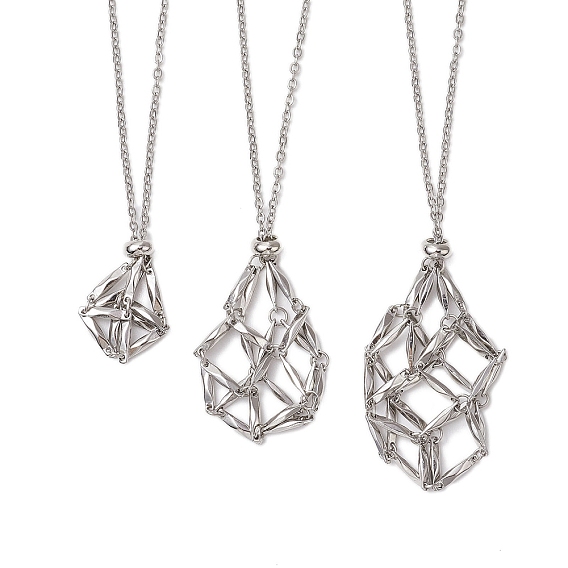 3 шт. 3 размеры 304 нержавеющая сталь кабель цепь макраме сумка слайдер ожерелье изготовление