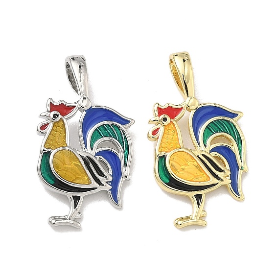 Латунь эмаль подвески, петушиные чары, долговечный, стойки покрытие, без свинца и без кадмия