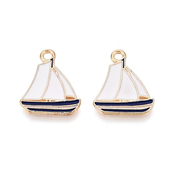 Подвески из сплава и эмали, Парусник прелести, золотые