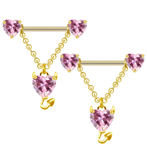 316l Стремя для соски из нержавеющей стали с кубическим цирконием, булавки для пирсинга сосков