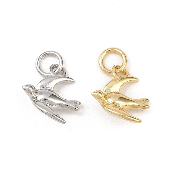 Латунные подвески, амулеты птиц, долговечный, без свинца и без кадмия, стойки покрытие, с целью перехода в кольце