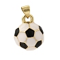 Латунь эмаль подвески, прелести футбола, долговечный, стойки покрытие, без свинца и без кадмия