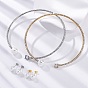 Круглые пластиковые серьги-гвоздики с имитацией жемчуга и квадратные ожерелья-чокеры с кубическими цирконами и стразами, 304 комплект украшений из нержавеющей стали для женщин