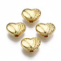 Rack Plating Alloy Beads, Cadmium Free & Lead Free, Heart