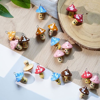 Фарфора ручной работы подвески, с железной фурнитурой, гриб