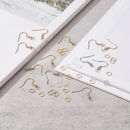 China Factory DIY Earring Making Kit, Including 304 Stainless Steel Earring  Hooks & Jump Rings, Plastic Nuts 180pcs/box in bulk online 