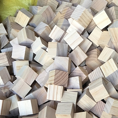 Pine Wooden Building Boards for Painting, DIY Craft Supplies, Cube