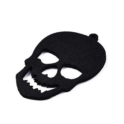Halloween Theme Imitation Leather Pendant, Skull