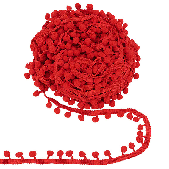 Полиэстеровый помпон с кисточками и кружевной лентой, аксессуары для одежды