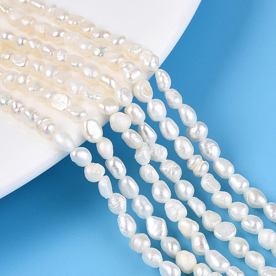 Нити из натурального культивированного пресноводного жемчуга, барочный жемчуг кеши жемчужные бусы, двух сторон полированной