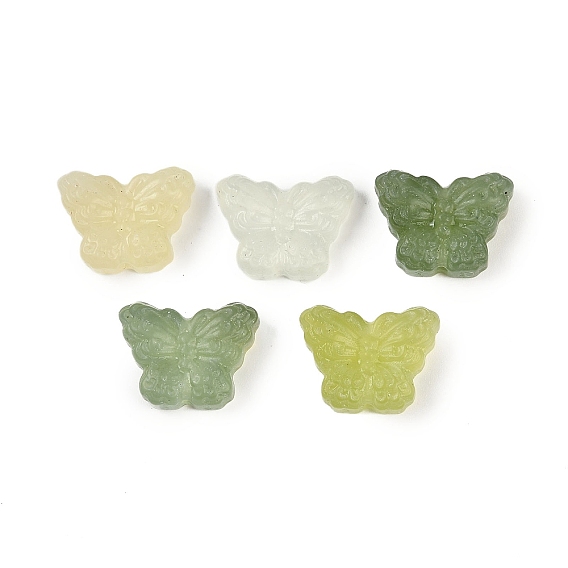 Резные бусины из натурального нефрита сюянь, бабочка