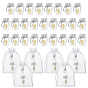 32 pcs décorations pendentif bouteille en verre, avec des fermoirs pivotants en alliage et des sacs en organza