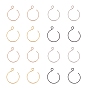 PVD Vacuum Plating 304 Stainless Steel Earring Hooks, with Horizontal Loop, Ear Wire