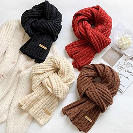 Тканевый теплый шарф на шею, зимний шарф, заворачивать шалевые шарфы