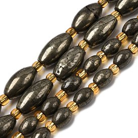 Природного пирита бисер нитей, с бисером, рис