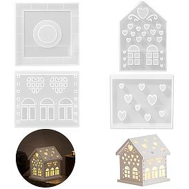 Christmas Heart House DIY Candle Silicone Molds, for Scented Candle Making