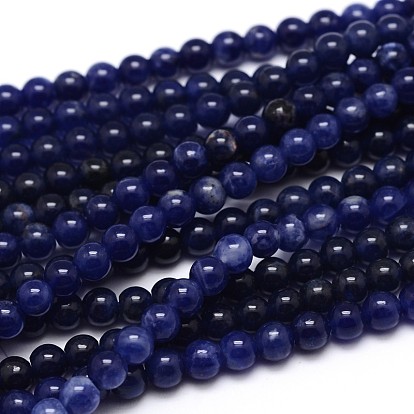 Sodalite naturelle rangées de perles rondes, AA grade