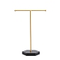 T Shaped Iron Earring Display Stand, Jewelry Displays Stands, with Wooden Pedestal