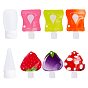 PandaHall Elite Portable Empty PET Plastic Point Bottle Sets, Waterproof Squeeze Bottle Bag, for Shower, Shampoo, Cosmetic, Emulsion Storage