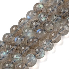 Natural Labradorite Beads Strands, Grade A, Round