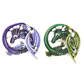 Значки из сплава пеликозавров с эмалью для рюкзака и одежды, античное серебро