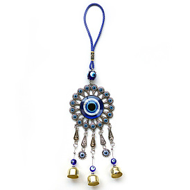 Blue eyes metal wind chime pendant evil eye wall decoration car hanging Greek and Turkish souvenirs