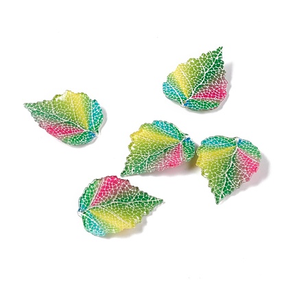 Autumn Theme Acrylic Pendants, for DIY Earring Decoration, Leaf