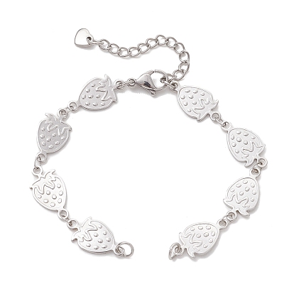 304 изготовление браслета-цепочки из нержавеющей стали с клубничным звеном, не тускнеет