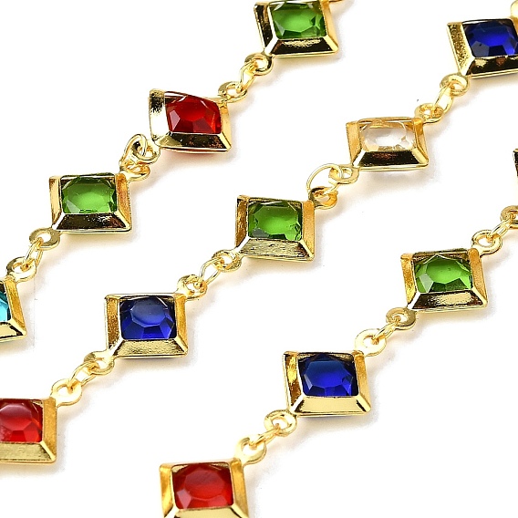 Латунные ромбозвенные цепи, со стеклом, без свинца и без кадмия, долговечный, стойки покрытие, пайки, с катушкой