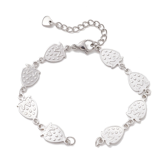 304 изготовление браслета-цепочки из нержавеющей стали с клубничным звеном, не тускнеет