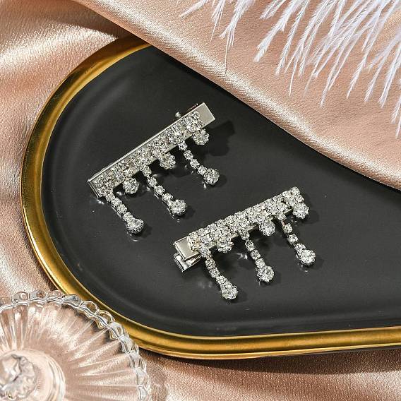 Аксессуары для волос из железной кожи аллигатора, со стеклянными стразами, для девочек или женщин