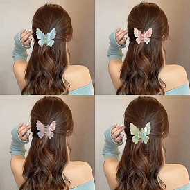 Pinces à cheveux papillon en acétate de cellulose, accessoires pour cheveux pour femmes et filles