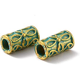 20 бусины из сплава в тибетском стиле, колонка