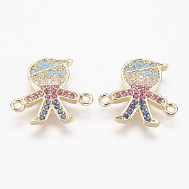 Латунные микро проложить кубических ссылки циркония, мальчик