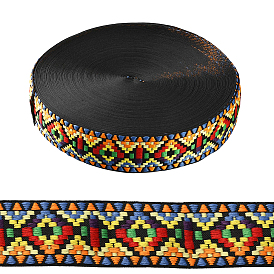 5 ярдов вышитых лент из поликоттона в этническом стиле, жаккардовая лента, тирольская лента, аксессуары для одежды, ромб шаблон