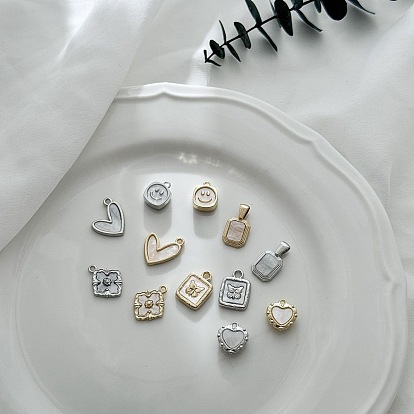 Подвески из сплава и ацетата целлюлозы, сердце/бабочка