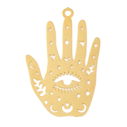 Подвески из латуни с травленым металлом, ладонь