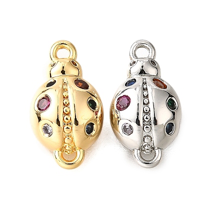 Латунные микропаве из красочных циркониевых звеньев, без кадмия, без никеля и без свинца, коровка