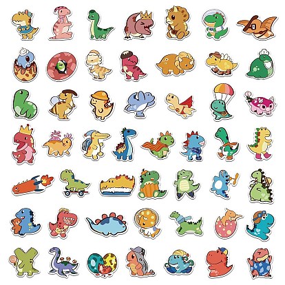 50шт. наклейки из ПВХ с изображением динозавра, самослипание, для чемодана, скейтборде, холодильник, шлем, оболочка мобильного телефона