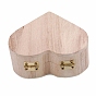 Heart Wood Jewelry Storage Boxes, Jewelry Gift Case with Hinged Lid, for Rings, Earrings, Small Items