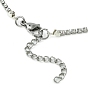 Crystal Rhinestone Tennis Necklace, Iron Link Chain Necklace