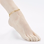 Brass Charm Anklets, with Curb Chains, Star & Moon