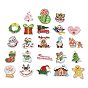 23 шт. полиэстеровые нашивки с рождественской тематикой для приклеивания и пришивания, термоклей, аппликации из ткани, разнообразные