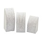 Holzrechteck Halskette Displays, mit Samt überzogen, 9~13x5.2x5.2 cm
