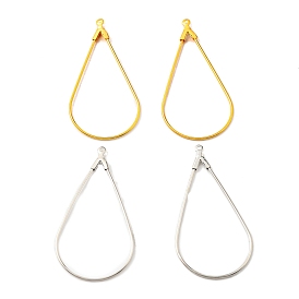 Iron Pendants, Teardrop Charms, for Hoop Earring Findings